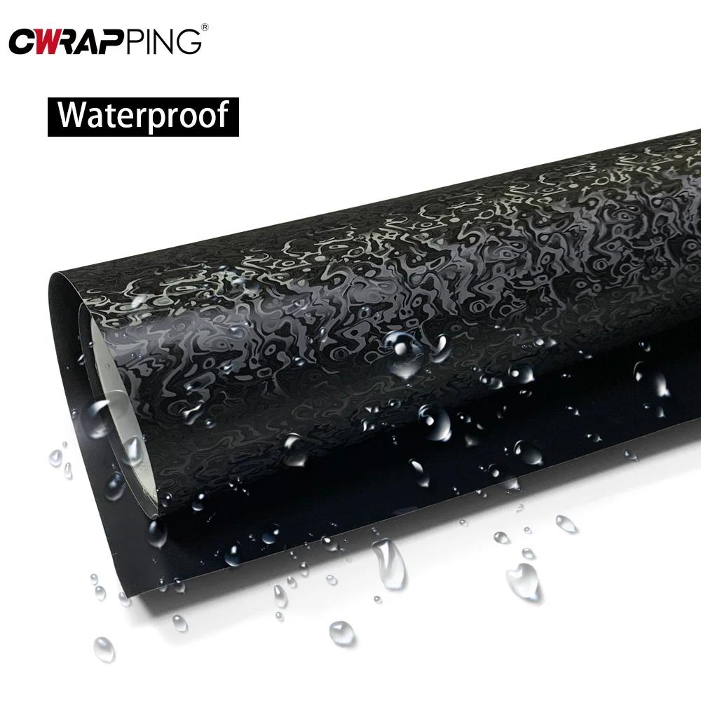 Carbon Fiber Film PET Vinyl Auto Tuning Black Car Body Film Motorcycle Stickers Waterproof Carbon Fiber Interior Car Accessories