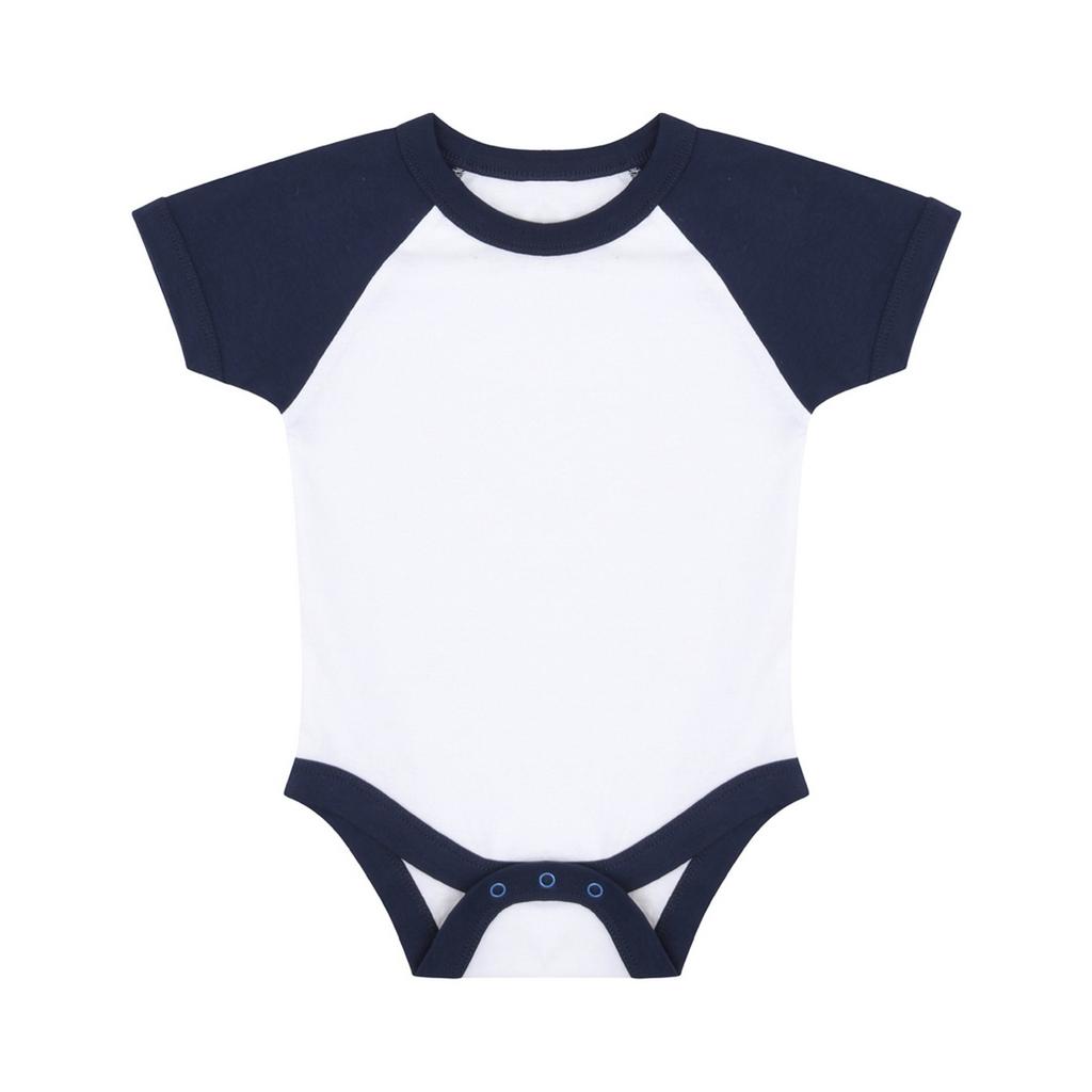 Larkwood Baby Boys/Girls Essential Short Sleeve Baseball Bodysuit