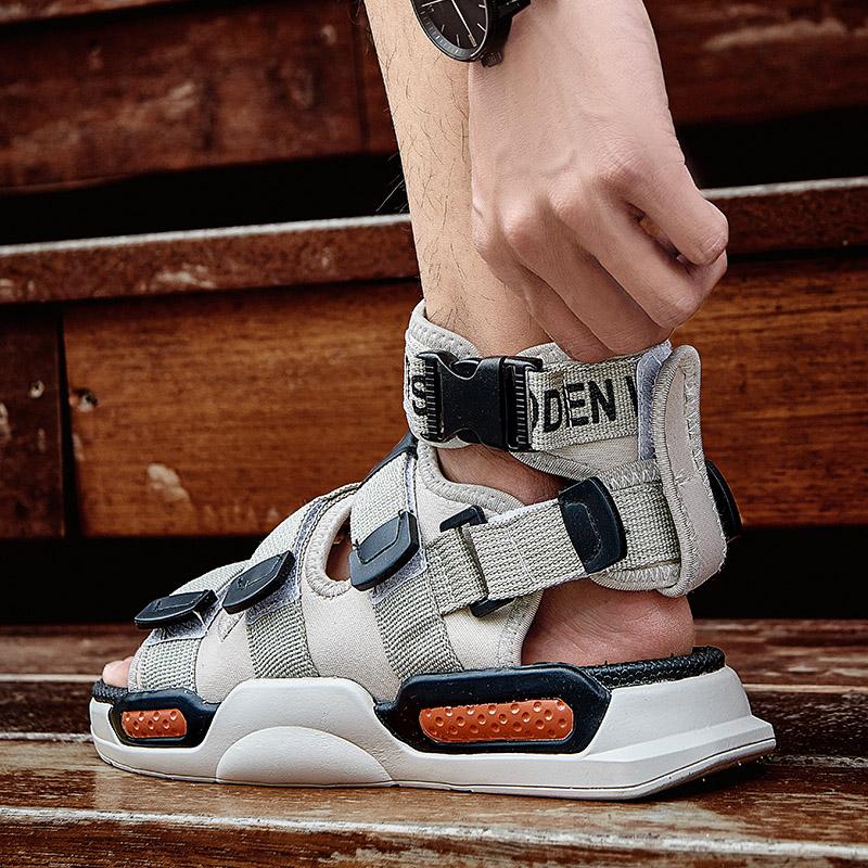 Модные качественные летние мужские сандалии-гладиаторы Rome Men Flats High Top Couple Beach Sandals Casual Men Shoes Thicken Open Toe Flip Flops