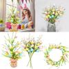 2025 Easter Artificial Egg Flower Branch Simulation Berry  for Vase Easter Party Home Decors