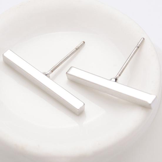 Минималистский бар Stick Line Женщины Серьги-гвоздики Партия Ювелирные изделия День Святого Валентина