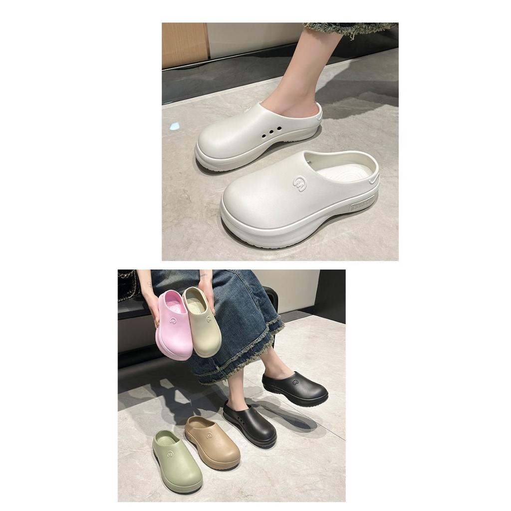 Туфли EVA Hole, летние сандалии с толстой подошвой и симпатичным носком для женщин летом