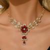 1PC Women's Fashion Flower Design Necklace Zircon Suitable for Date, Party, Festival Gifts-2174