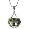 Prehnite Cabochon Handmade Women's Unisex Silver Jewelry Pendant 2.5