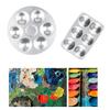 Paint Mixing Palette 6 Well 10 Well 12 Well Paint Tray Round Sqaure Metal Palette for Artist Watercolor Oil Painting