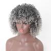 European, American and African Small Curl Wig Gray High Temperature Silk Chemical Fiber Headgear Women's Short Hair Micro Curl Exotic Wind