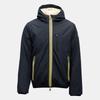 Men's Short Navy Toffee Fleece Hooded Jacket with Zip