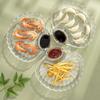 Shell DishTransparent Dumpling Plate With Vinegar Discs Vinegar Dishes Sushi Breakfast Dried Fruit Snack Shell Spitting Dish