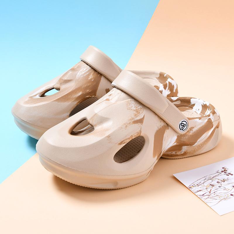 Летние женские сандалии на платформе, шлепанцы камуфляжного дизайна, уличные пляжные клоги, садовая обувь, мягкая домашняя обувь для помещений, женская