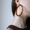 Ретро Серьги Большие Круги: Женские универсальные, уникальные, модные серьги-кольца с простым, но смелым дизайном
