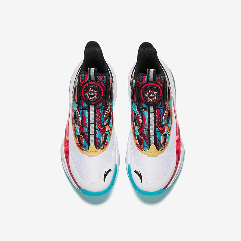 Anta Kids Elite Basketball Shoes Men Sneaker White Black Vibrant-Red 312511116-1