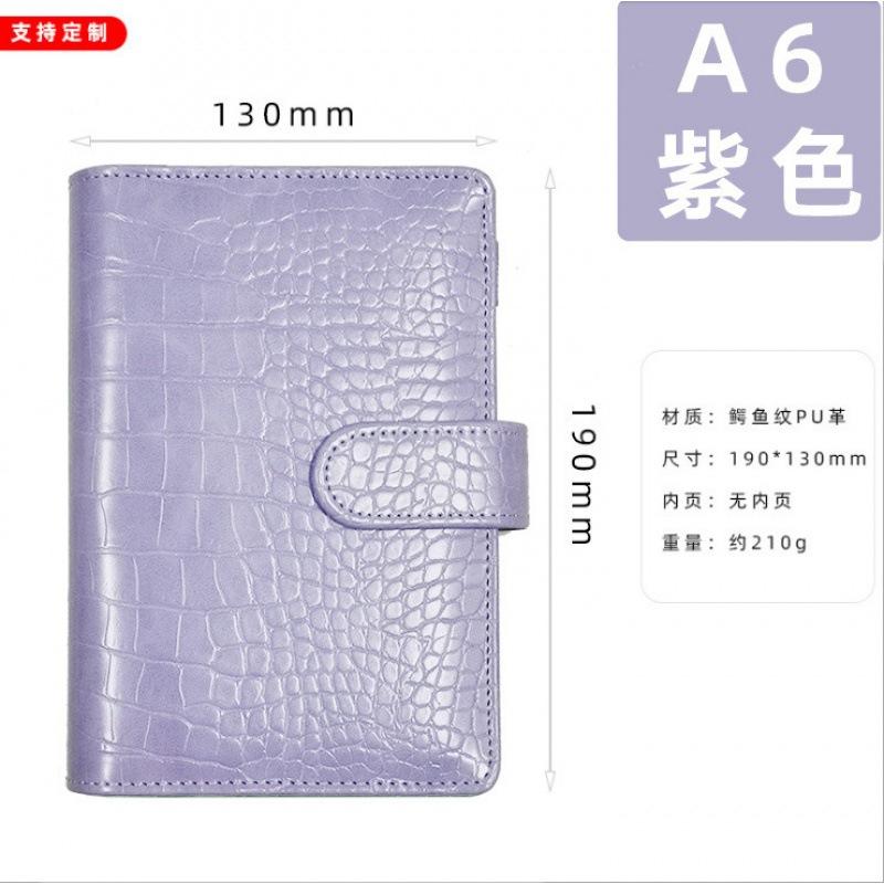 Notebook A5 A6 6 Rings Spiral Business Planner Work Agenda Budget Binder Macaron Candy Color PU Leather Cover
