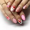 Christmas False Nail Wearable Manicure Nail Tips Waterproof French Fake Nails Women