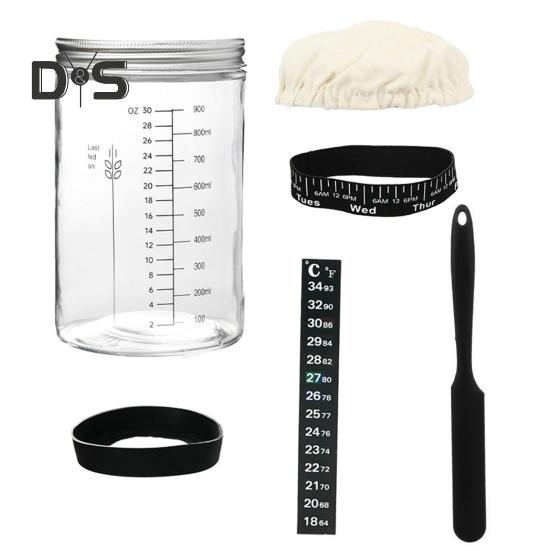 Стартовый набор для закваски с тканевым чехлом, большой емкости, без содержания бисфенола А, многоразовые принадлежности для выпечки хлеба на закваске