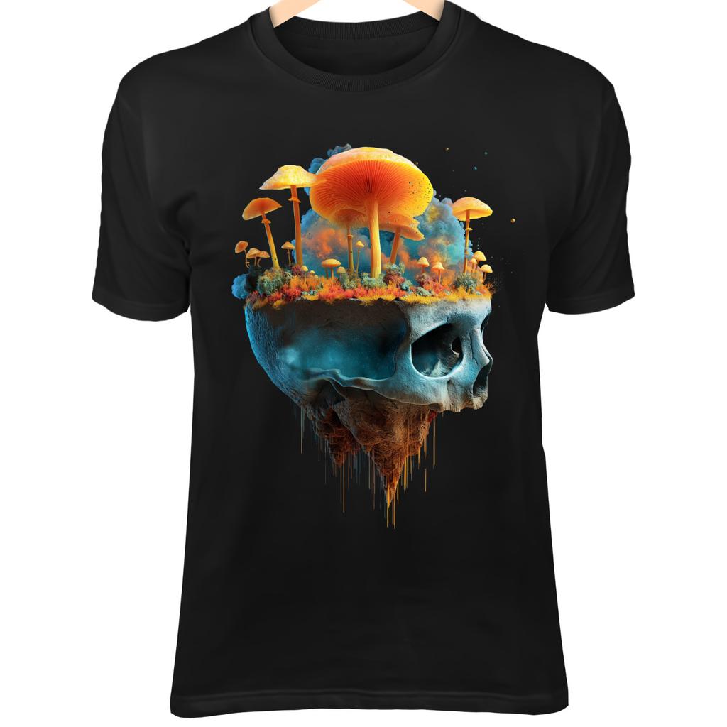 Skull Mushroom Island Graphic T-shirt