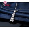 Hot sell Latest Fashion Girls Tower Design Crystal Drop Earrings Pendant 925 Sterling Silver Jewelry Sets for Women