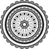 Printtoo Mandala Pattern Round Wooden Rubber Stamp Scrap-booking Craft Textile-2