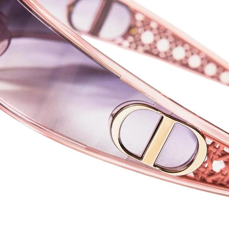 Dior One-Piece Design Irregular Shape Sunglasses Women sunglasses Pink VERYDIORM1U40B1