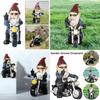 Novelty Gnomes Garden Statues Motorcycle Dwarf  Ornaments Outdoor Decor Naughty