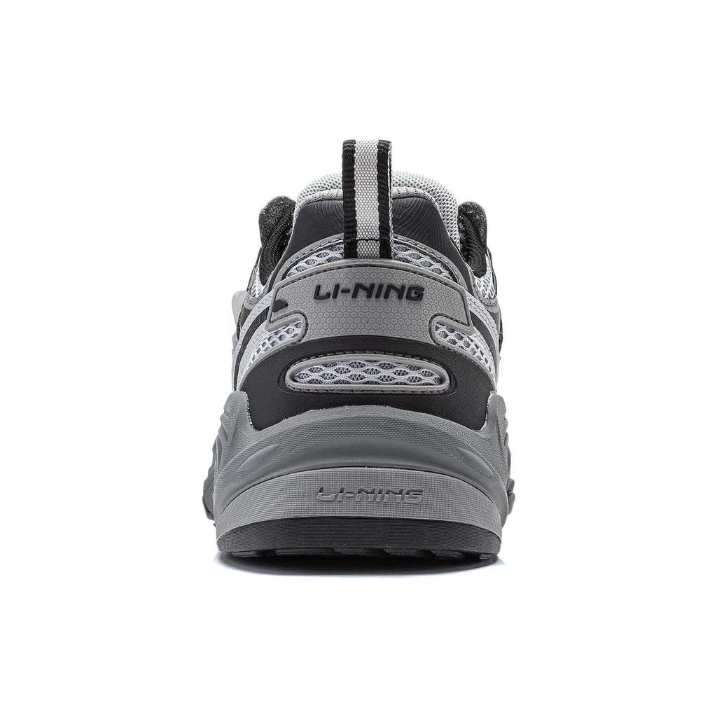 Li Ning Амортизирующие, износостойкие, низкие, повседневные кроссовки для мужчин, черные, серые AGLT171-4