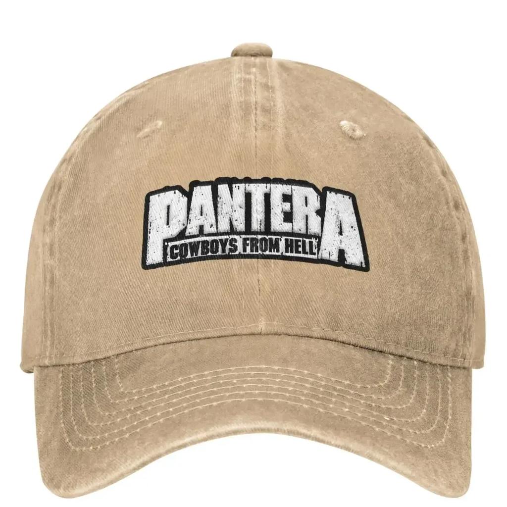 Pantera Cowboys From Hell Рок-группа Наряд Мужчины Женщины Бейсболка Потертые Выстиранные Кепки Шляпа Ретро Для улицы Летняя Кепка Snapback
