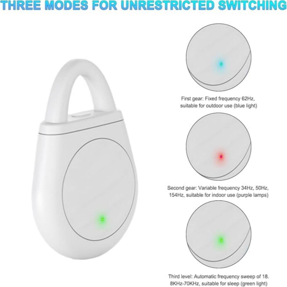 Lot de 2 appareils anti-moustiques à ultrasons - Équipement électronique portable et polyvalent - Répulsif à ultrasons pour une utilisa