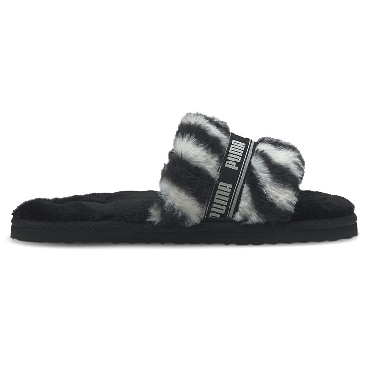 Puma Кроссовки Fluff Slide Wild - Черные женские белые 385276-01