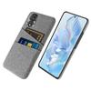 Cloth Texture Phone Case for Honor 80 5G Dual Card Slots Anti-scratch PC Protective Cover