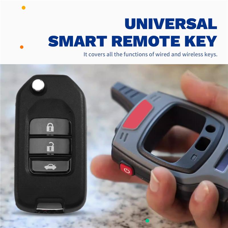 For Honda Type For VVDI Key Tool Compatible Universal Wire Remote Key Fob Flip 3 Button For Xhorse XKHO00EN