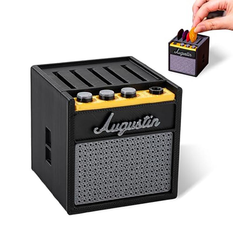 Портативный держатель для медиатора, 3D-печатный ящик для хранения медиатора с гнездом для медиатора, гитарный каподастр, тюнер, кейс для хранения струн, подставки для дисплеев