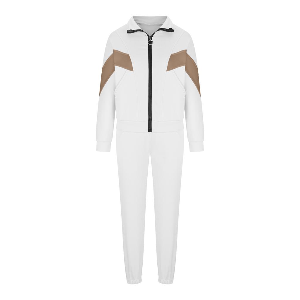 Женский осенне-зимний повседневный спортивный костюм с длинными рукавами в европейском и американском стиле, комплект из 2 предметов