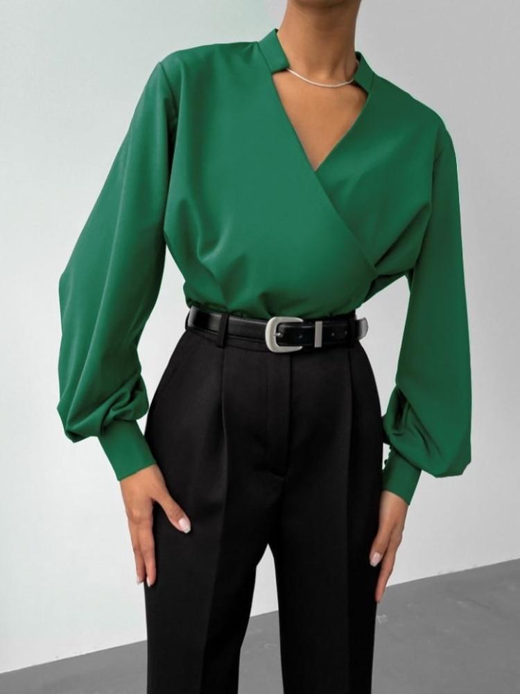 Blusas mujer de moda 2022, летний топ, женские рубашки, женская зелено-белая рубашка, блузки, топы, шикарная женская блузка с длинными рукавами