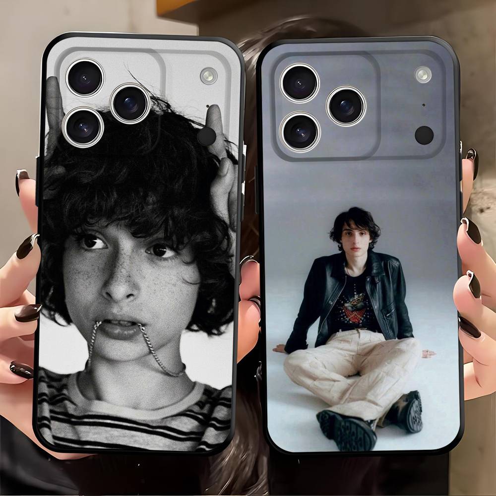 Финн Вулфхард Для iPhone 13,17,11,12,16,14,15,Plus,Pro Max Мягкий Силиконовый Черный Чехол для Телефона