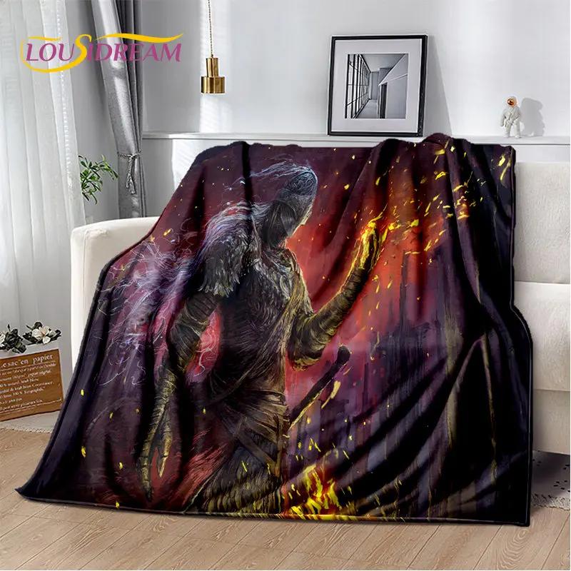 Elden Ring Game Gamer 3D Printed Soft Plush Blanket,Flannel Blanket Throw Blanket for Living Room Bedroom Bed Sofa Picnic Cover