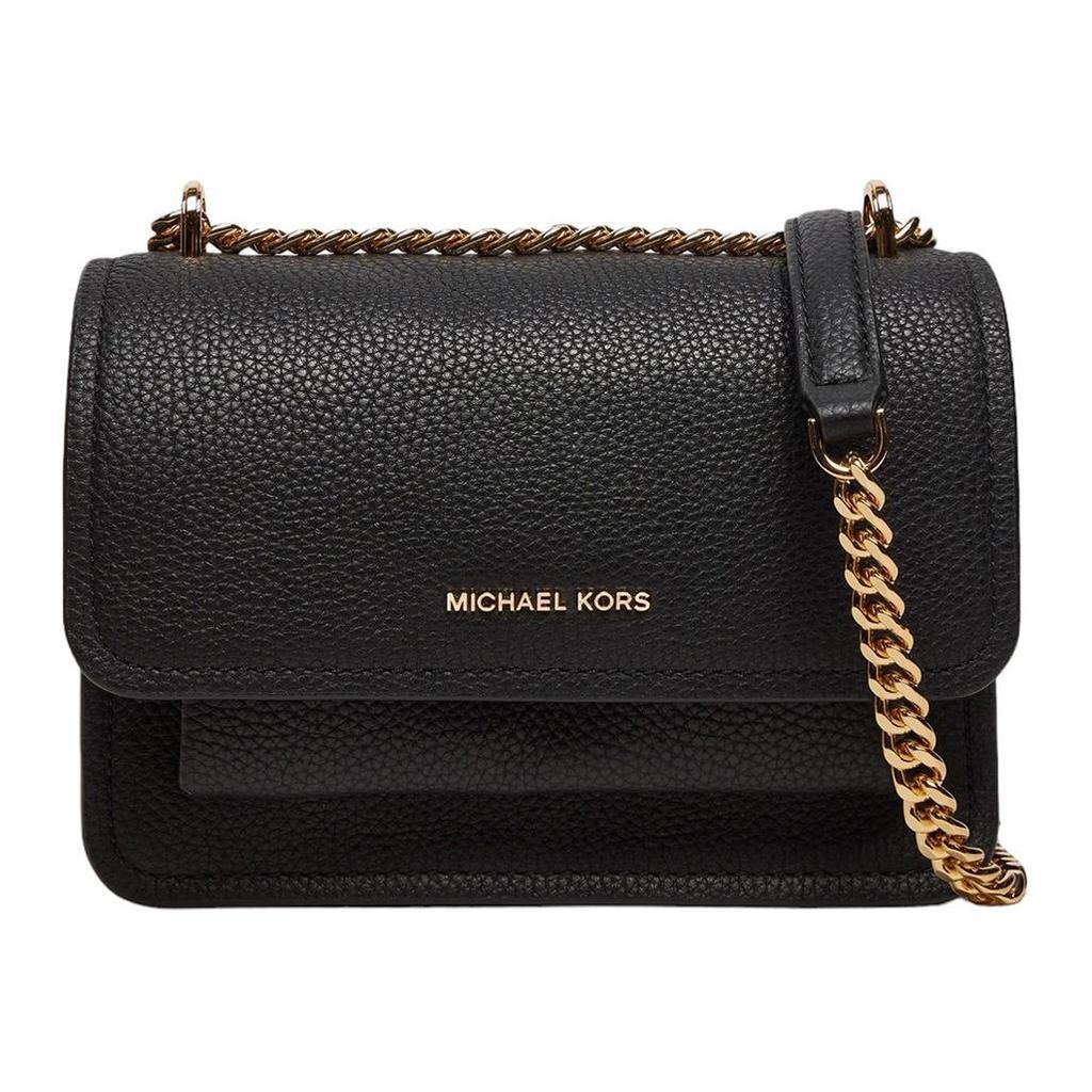 Michael Kors Логотип Магнитная застежка Текстурированная кожа Сумка через плечо Сумка на плечо Женские сумки Черный 32T4GC7C1T-BLACK