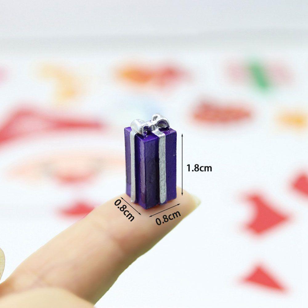 And Cute Simulation Decoration Accessories Christmas Gift Box Miniature Resin Jewelry 1/12 Scale