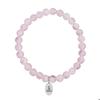 Rose Quartz Bracelet - 6mm Beads - 22cm