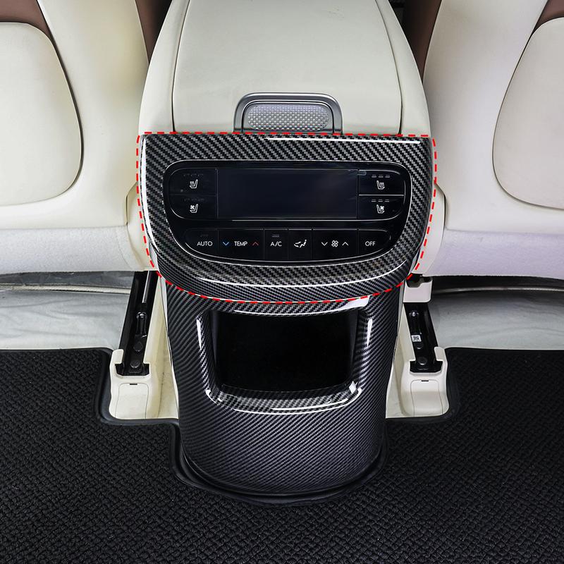 For 7 Seater Hyundai IONIQ 9 ABS Car Rear Seat AC Air Vent Frame Cover Rear Air Outlet Anti Kick Cover Trim Car Accessories