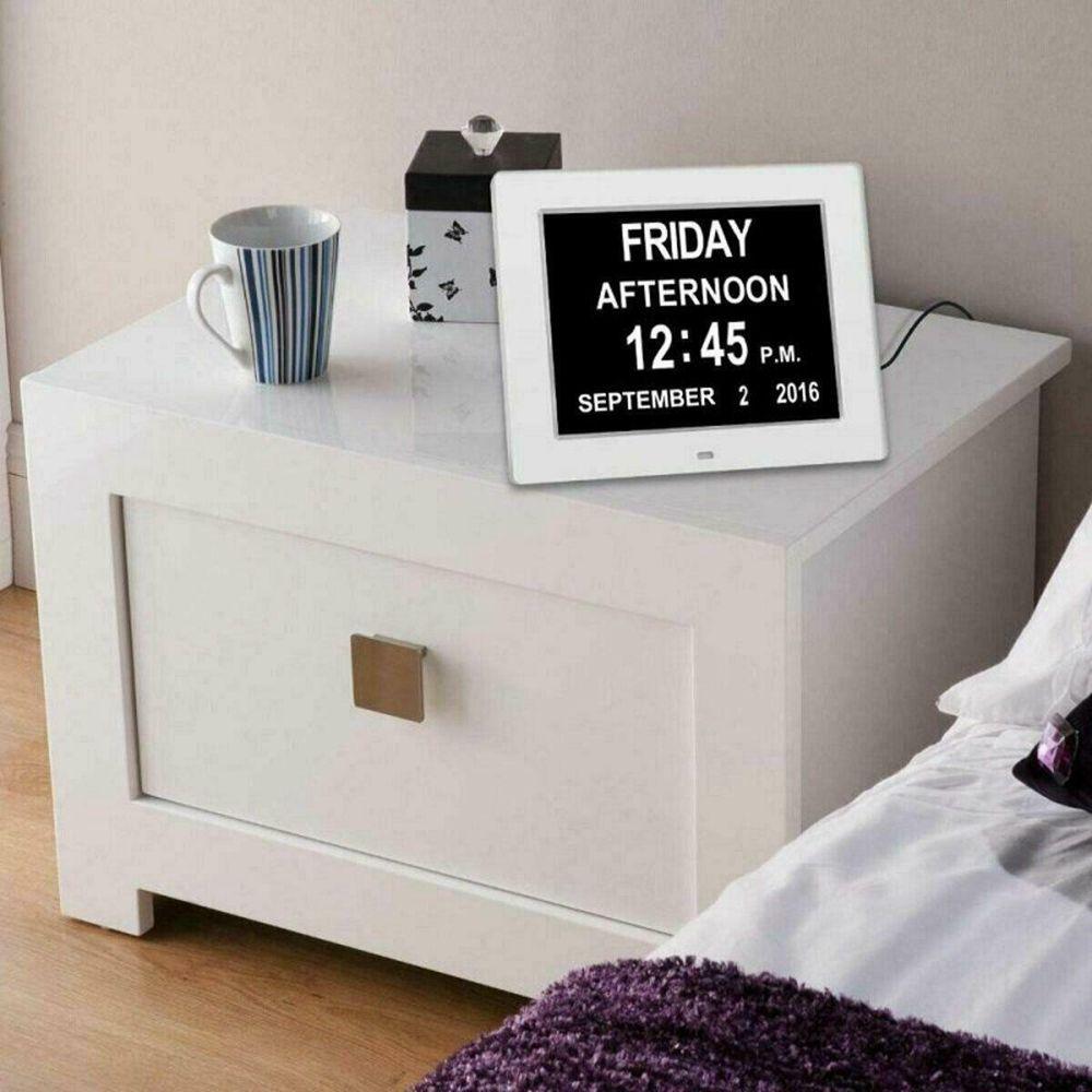 Day Month Year Dashboard Large Time Table Dementia Calendar Digital Clock Home Decor Alarm Clock