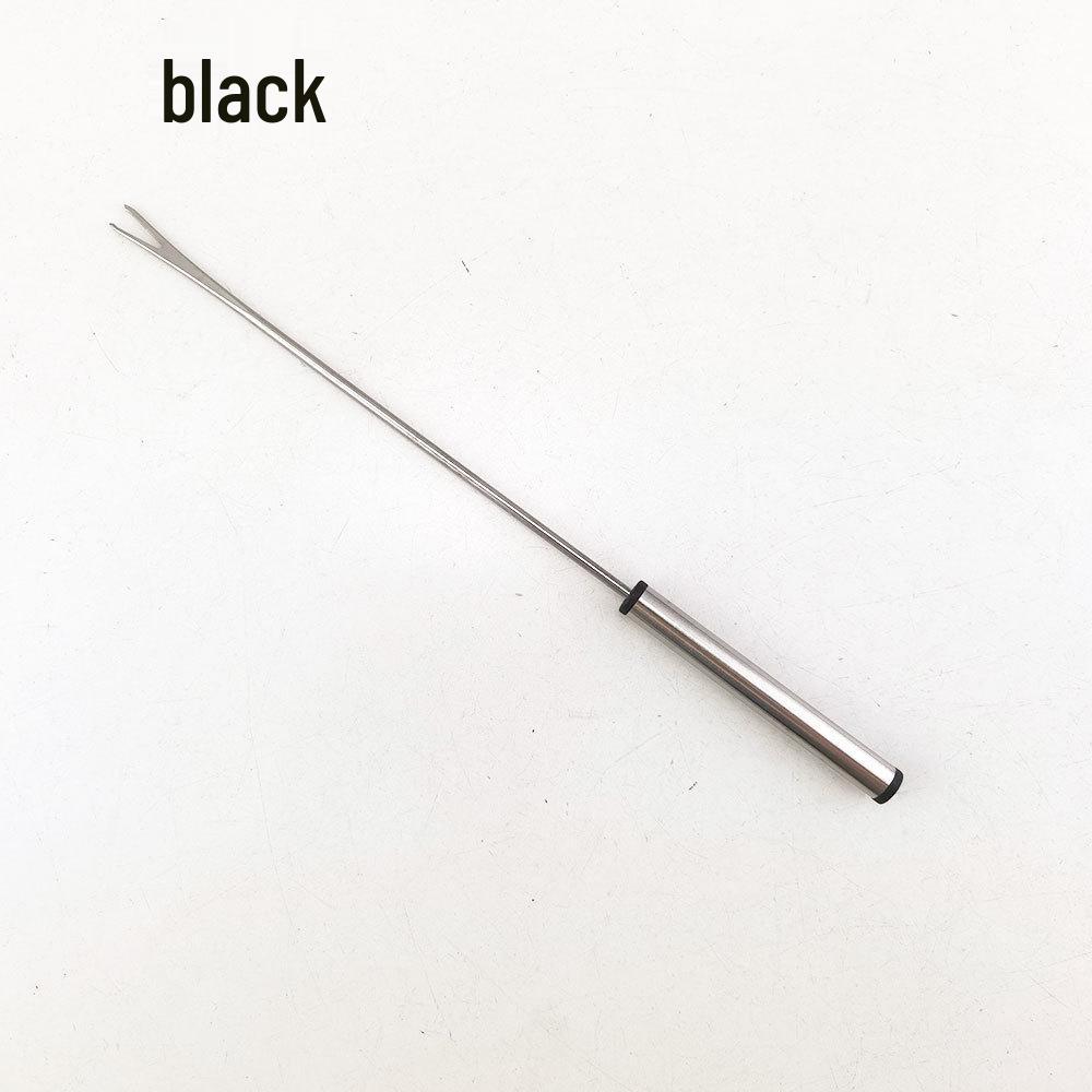 Stainless Steel 24CM Tube Handle Multi-Use Fork for BBQ, Hot Pot, Cheese, Chocolate, Fruit, and Cake