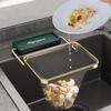 Sink Filter Mesh Frame Household Vegetable Washing Basin Garbage Residue Leakage Mesh Basket Triangular Drainage Hanging Basket
