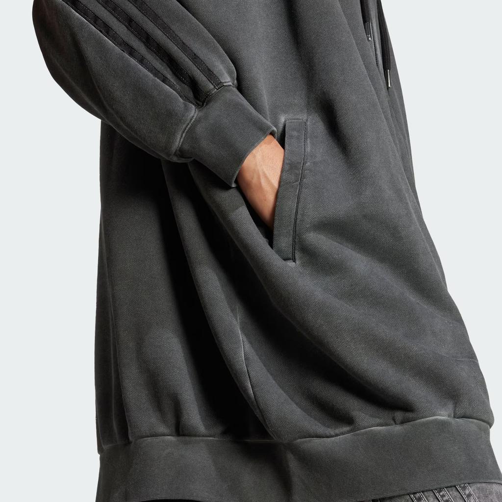 Adidas Оригинальная женская толстовка с капюшоном Adilenium Ss24 Washed Full-Zip с капюшоном серого цвета JM9249