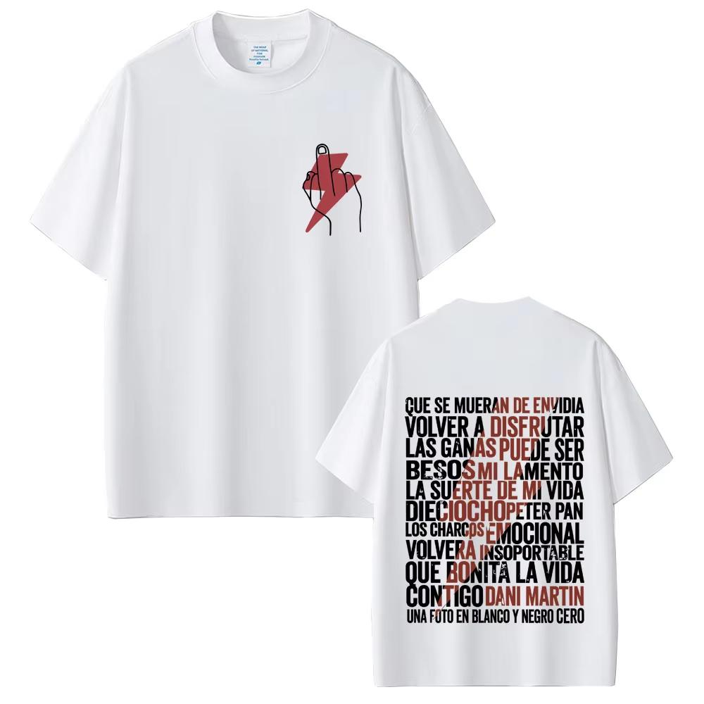 Dani Martin La Montana Rusa Graphic Tshirt 2026 summer Men Women Fashion Short Sleeve Male Casual High Quality Soft Cotton Top