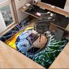 Flaming Soccer Ball Office Rug Chair Mat, Entryway Carpet, Suitable for Front Door, Bedroom, Living Room, Desk, Holiday Gift