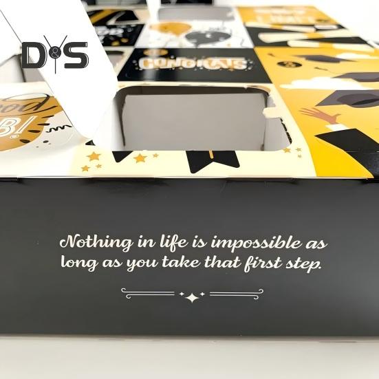 Подарочные коробки на выпускной своими руками 12 пустых кубиков Персонализированные подарки для семьи, друзей Гофрированная картонная коробка для различных угощений, закусок, ювелирных изделий