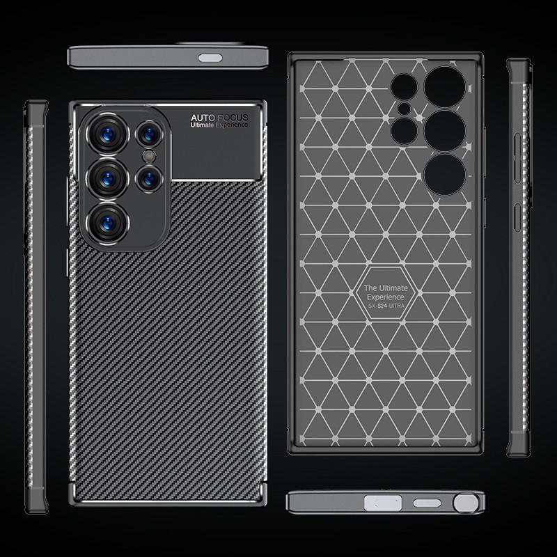 Для чехла Samsung Galaxy S24 Ultra Чехол Samsung S24 Plus S23 FE Мягкий силиконовый бампер Защитные чехлы для телефона Для Samsung S24
