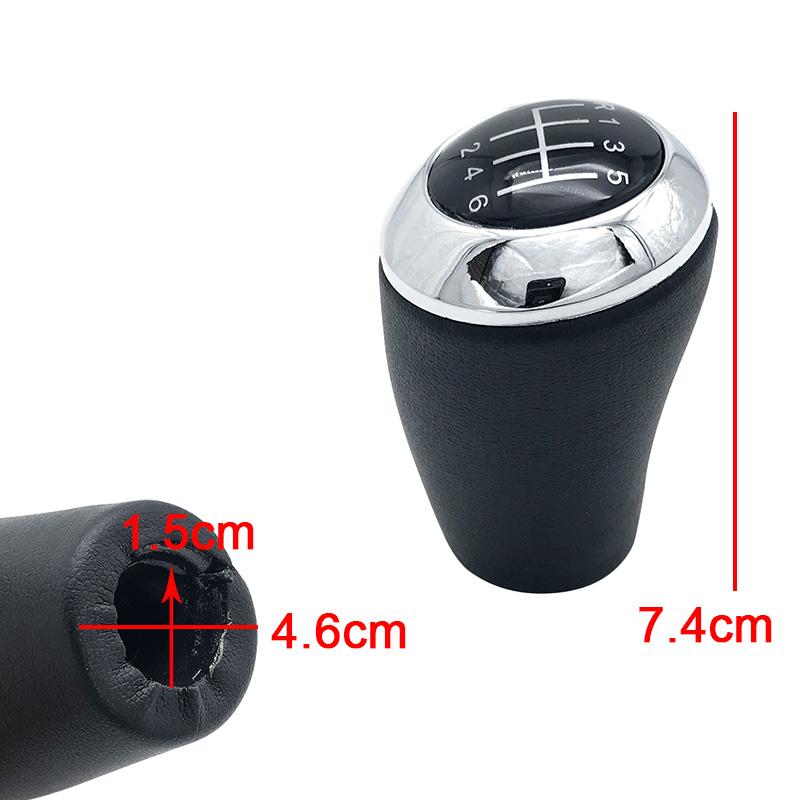 6 Speed PU Leather Gear Shift Knob Lever Shifter Stick Pen For Mazda 3 6 3 Series CX-7 MX-5 2009 2010 2011 2012 2013 2014-2017