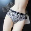 Simple Fashion Printed One-piece High Spring Underwear Women's Ice Silk Panties Medium Low Rise Women's Briefs