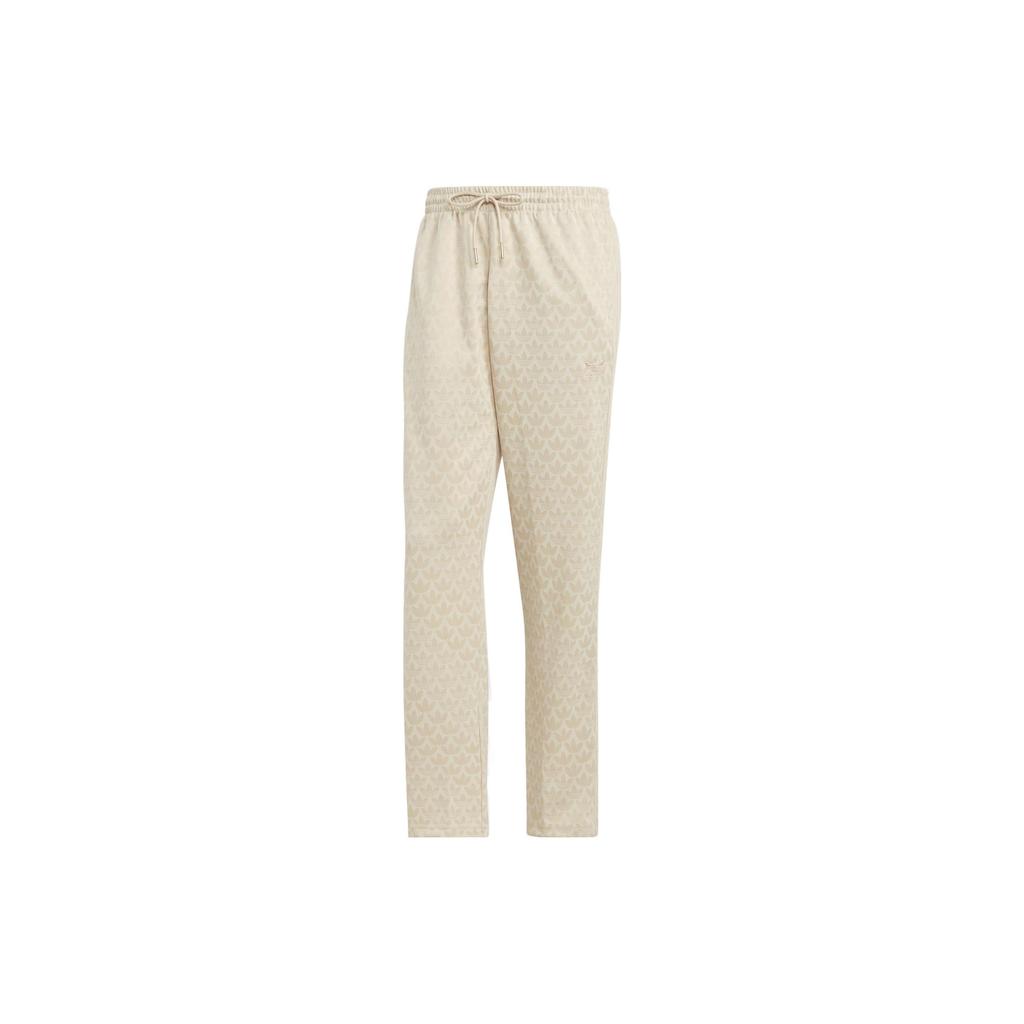 Adidas Originals Trefoil Loose Jacquard Wide Leg Track Pants Men Bottoms Off-White HZ4156
