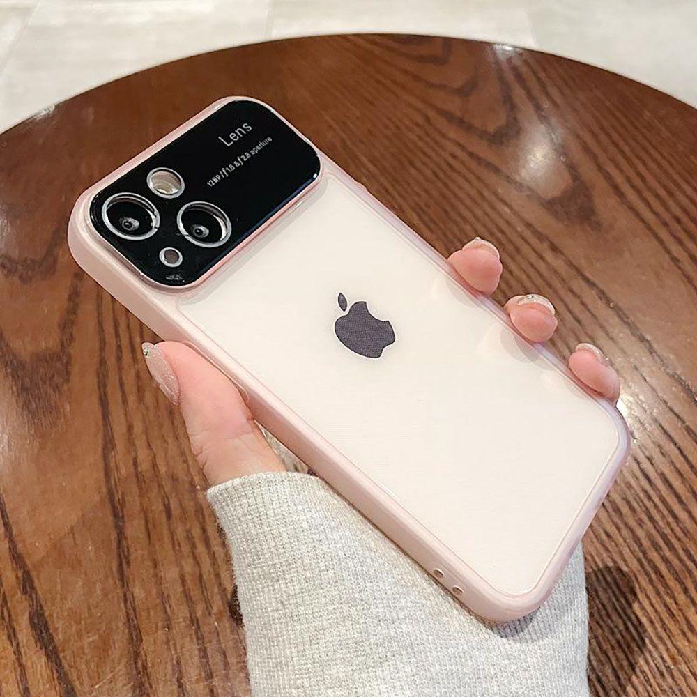 Прозрачный чехол с большим окном для мобильного телефона iPhone15PorMax Apple 14Pro/13 мягкий чехол 12 нишевый 11